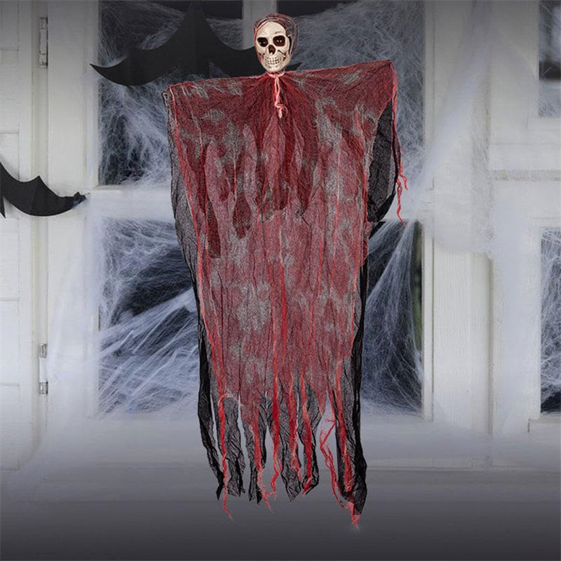 Halloween Hanging Ghost Pendant Dyed Blood Horror Skull Pendants For