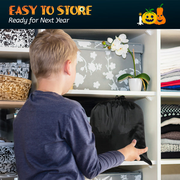 5.9ft Witch Crystal Ball With 3 LED Lights And 3 RGB Lights, Halloween