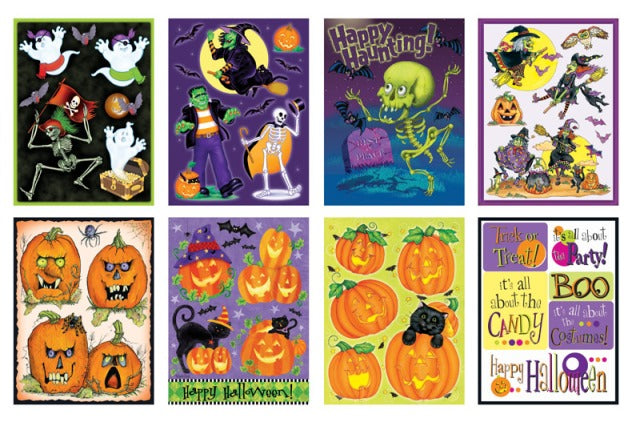 Impact Innovations 10632 Halloween Cling Assortment  48 Piece- pack of