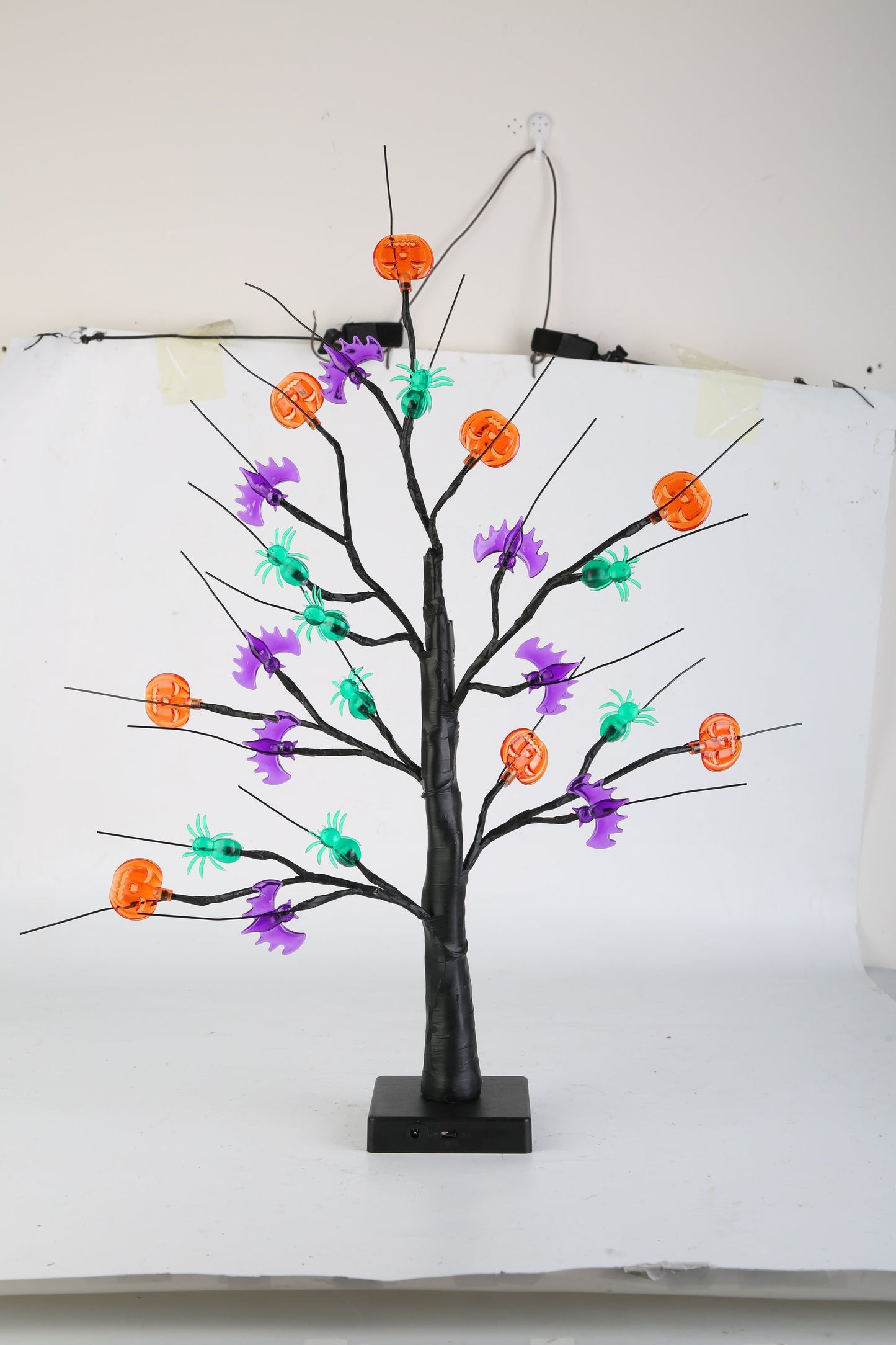 2Pack 1.97FT Lighted Halloween Trees Halloween Indoor Decorations