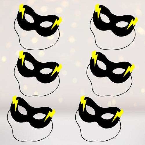 SUPER Hero Felt Costume Mask, Lightning Bolt Costume Mask