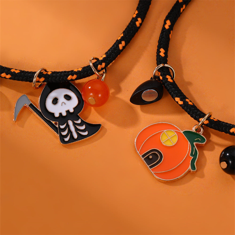 Halloween Bracelet Halloween Pumpkin Ghost Love Magnetic Couple Rope