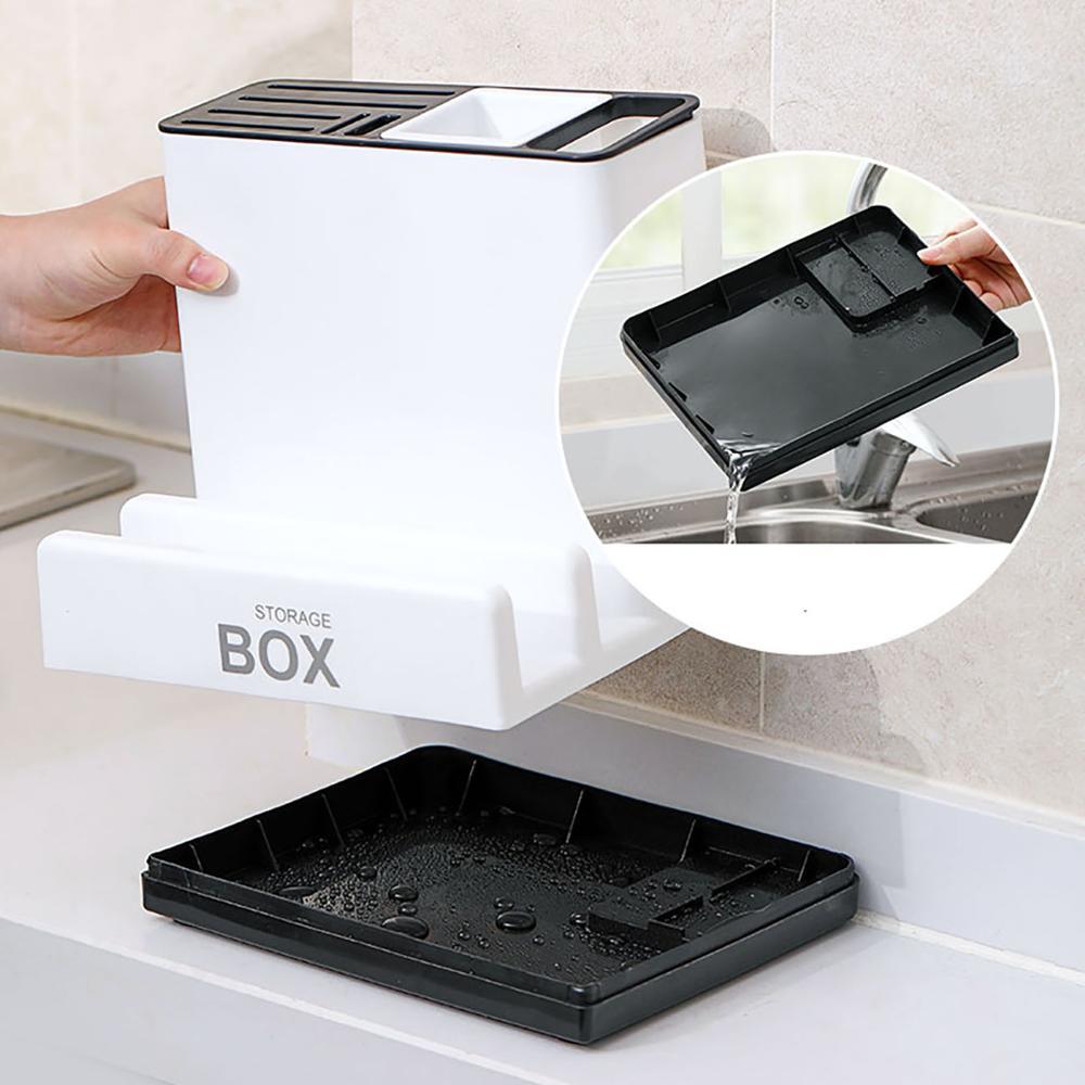Tableware Storage Holders Kitchen Knife Plastic Storages Racks For