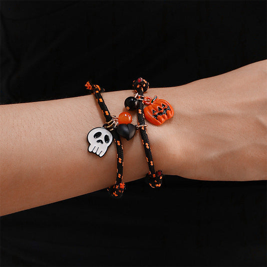 Halloween Bracelet Halloween Pumpkin Ghost Love Magnetic Couple Rope
