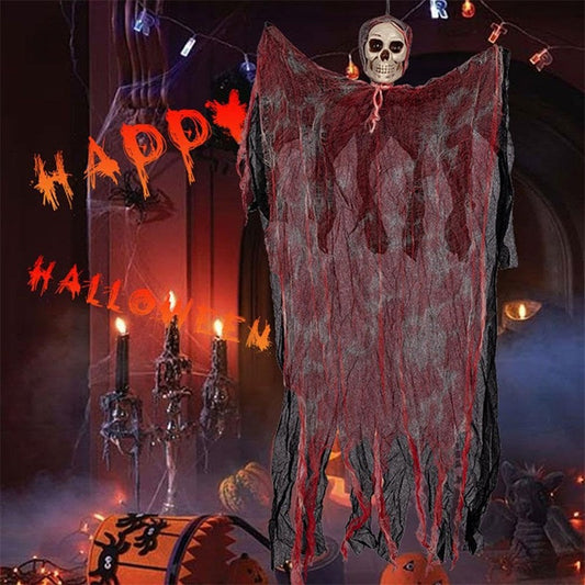 Halloween Hanging Ghost Pendant Dyed Blood Horror Skull Pendants For