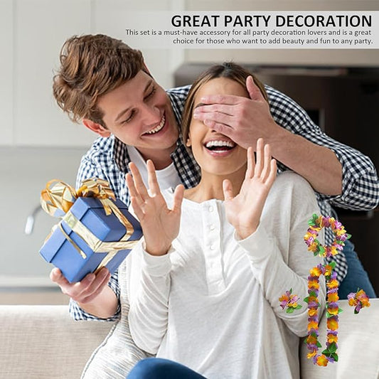 1-Piece Hawaiian Lei Set – Tropical Party Accessories | Incl Flower