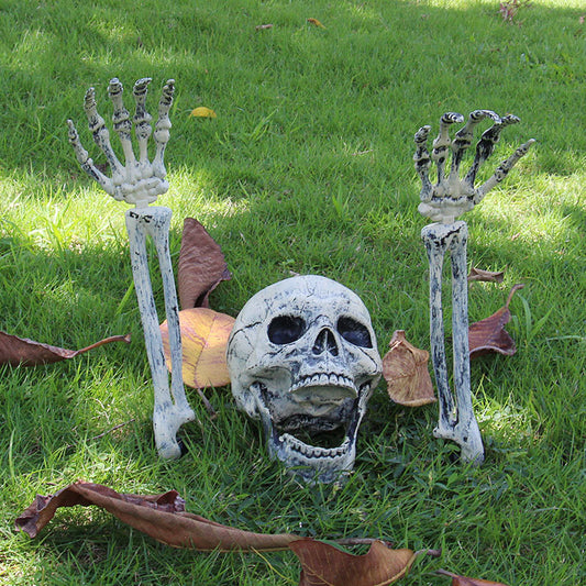 Halloween Party Decoration Lifelike Skull And Hand