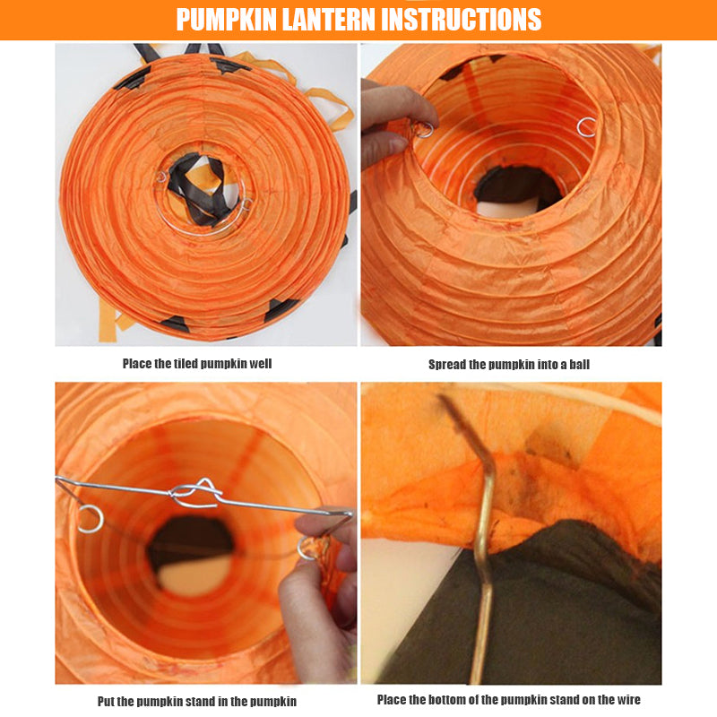 40cm Halloween Paper Pumpkin Hanging Lantern