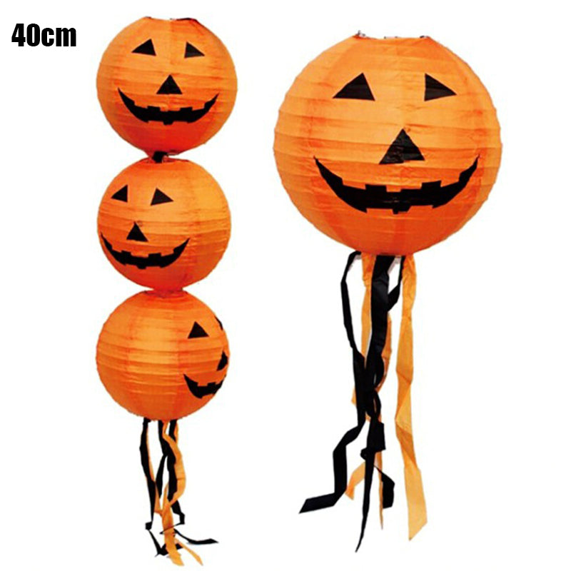 40cm Halloween Paper Pumpkin Hanging Lantern