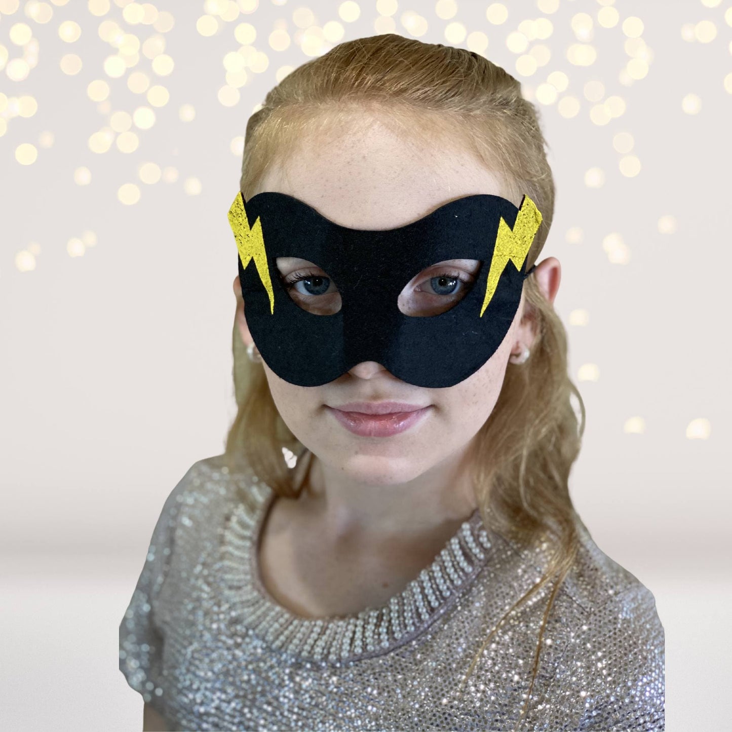 SUPER Hero Felt Costume Mask, Lightning Bolt Costume Mask